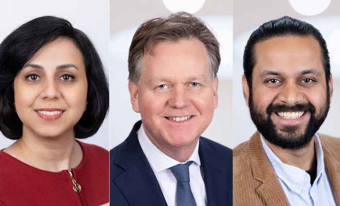 L-R: researchers Kashanizadeh, Volberda, and Narayan